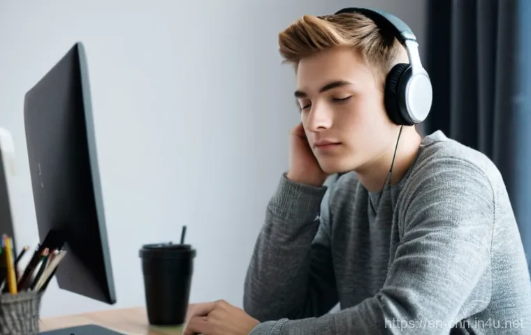 HSK 듣기 파트의 출제 경향 분석 - **Prompt:** A young adult student (male or female, 18-25 years old) is sitting at a modern, clean de...
