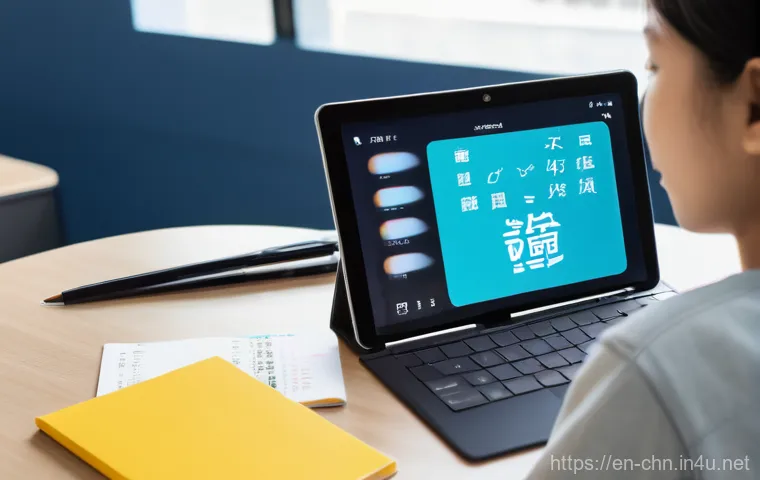 HSK 듣기 파트의 출제 경향 분석 - **Prompt:** A young adult student (male or female, 18-25 years old) is sitting at a modern, clean de...