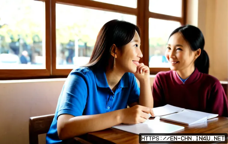 중국어 회화 실력 향상 방법 - Photorealistic lifestyle scene of an English-speaking adult practicing Mandarin conversation with a ...